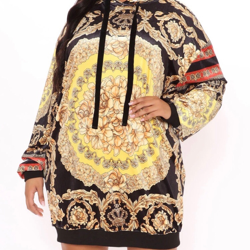Velour hooded Dress